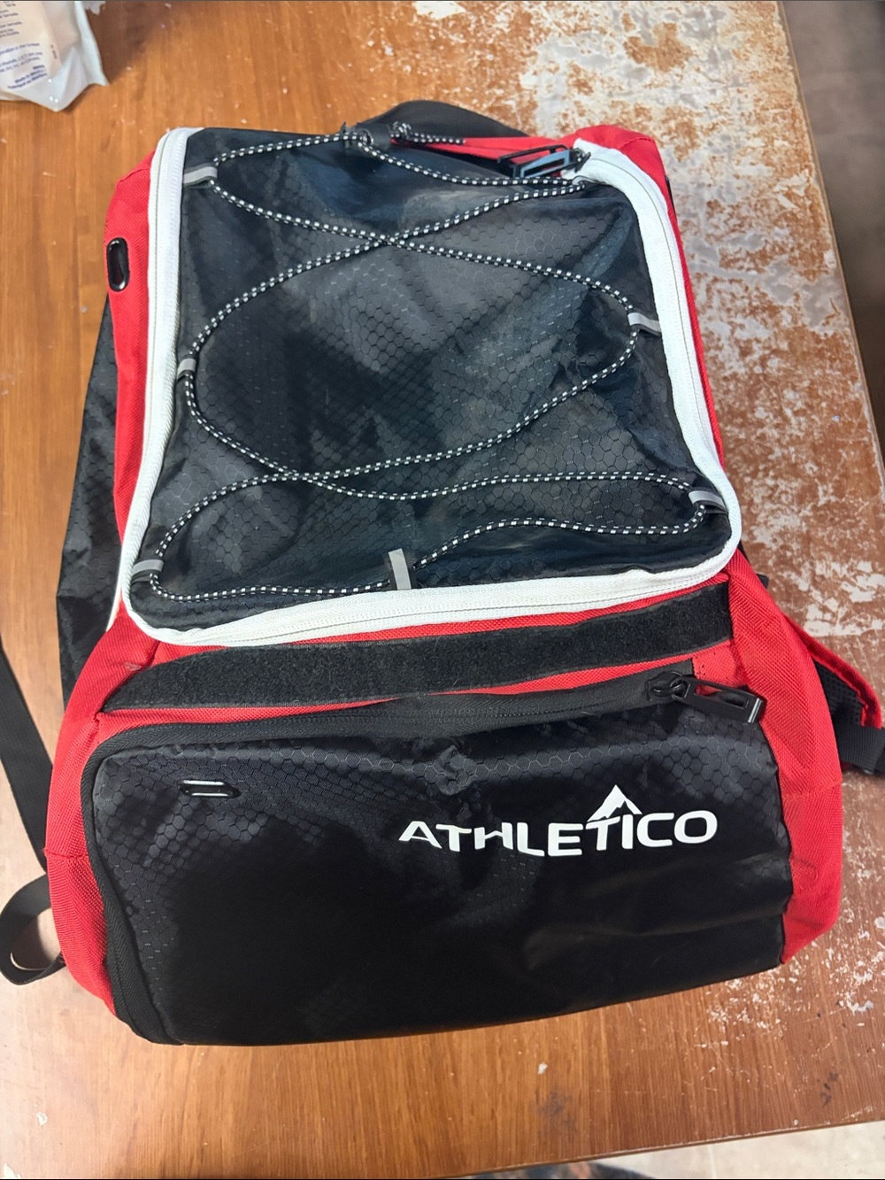 Athletico Red and Black Sports Backpack